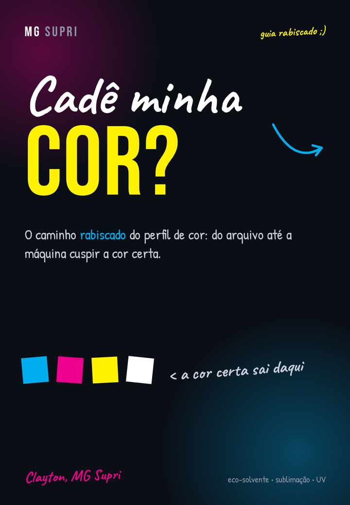 Capa do e-book Cadê Minha Cor? O Guia Rabiscado do Perfil de Cor